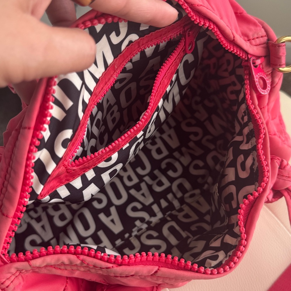 Marc by Marc Jacobs Hot Pink Quilted Nylon Barrel Bag with Strap - Picture 12 of 16